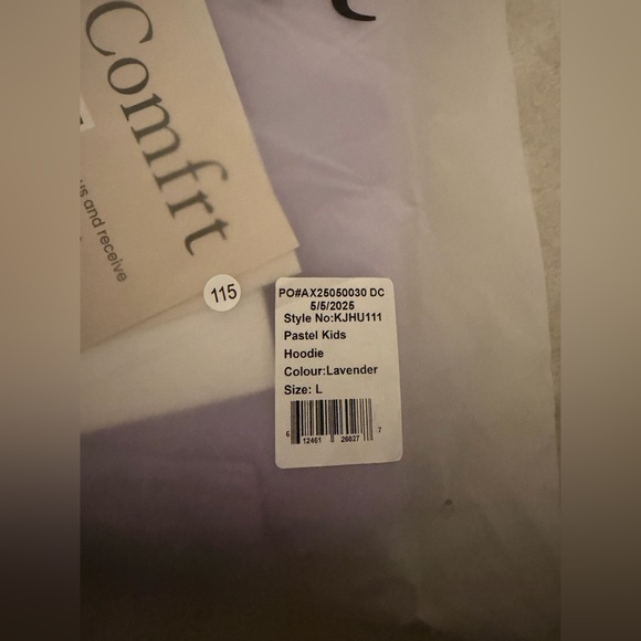 NEW COMFRT KIDS HOODIE TOP L LARGE LAVENDER - Picture 6 of 6